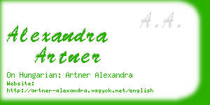 alexandra artner business card